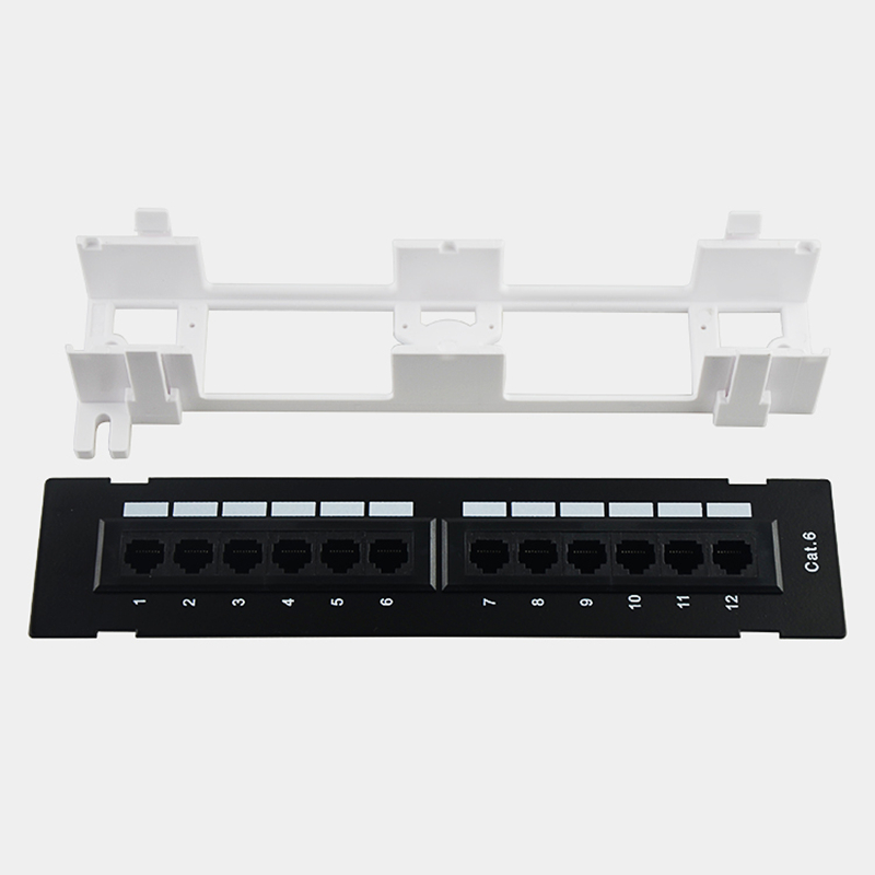 Network 12 Port CAT6 Patch Panel RJ45 Networking Wall Mount Rack Mount Bracket WALL MOUNTING