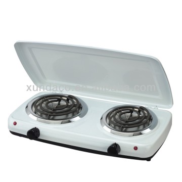 2 Burner Portable Electric Hotplate With Cover China Manufacturer