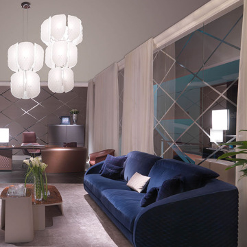 Light luxury modern sofa leather fabric sofa high-end hotel model room villa luxury living room furniture customization
