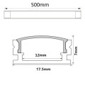 2-30pcs / lot 0.5m / pcs Aluminum profile for 5050 3528 5630 milky white LED strip/channel transparent cover