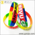 Custom silicone segment colorful cheap wristbands