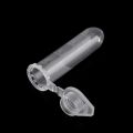 100Pcs 2ml Clear Plastic Vials Container Snap Cap Centrifuge Tubes Vials Sample Lab Container B36C