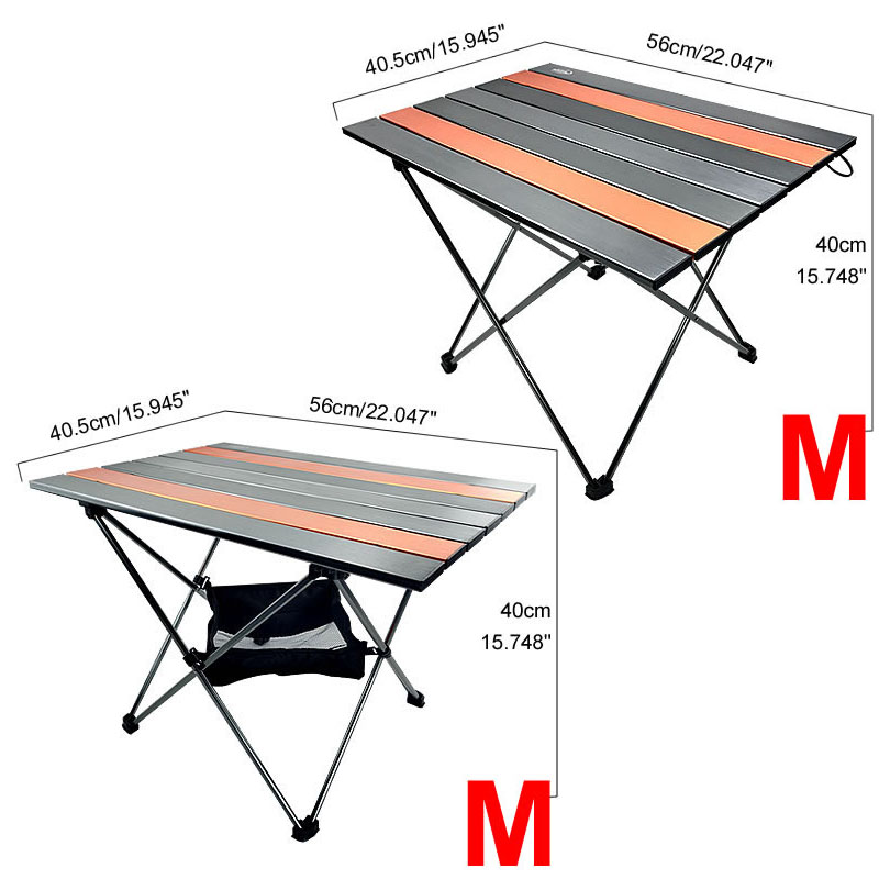 Folding Table, Portable Camping Table, Aluminum Collapsible Table top, Ultralight Compact