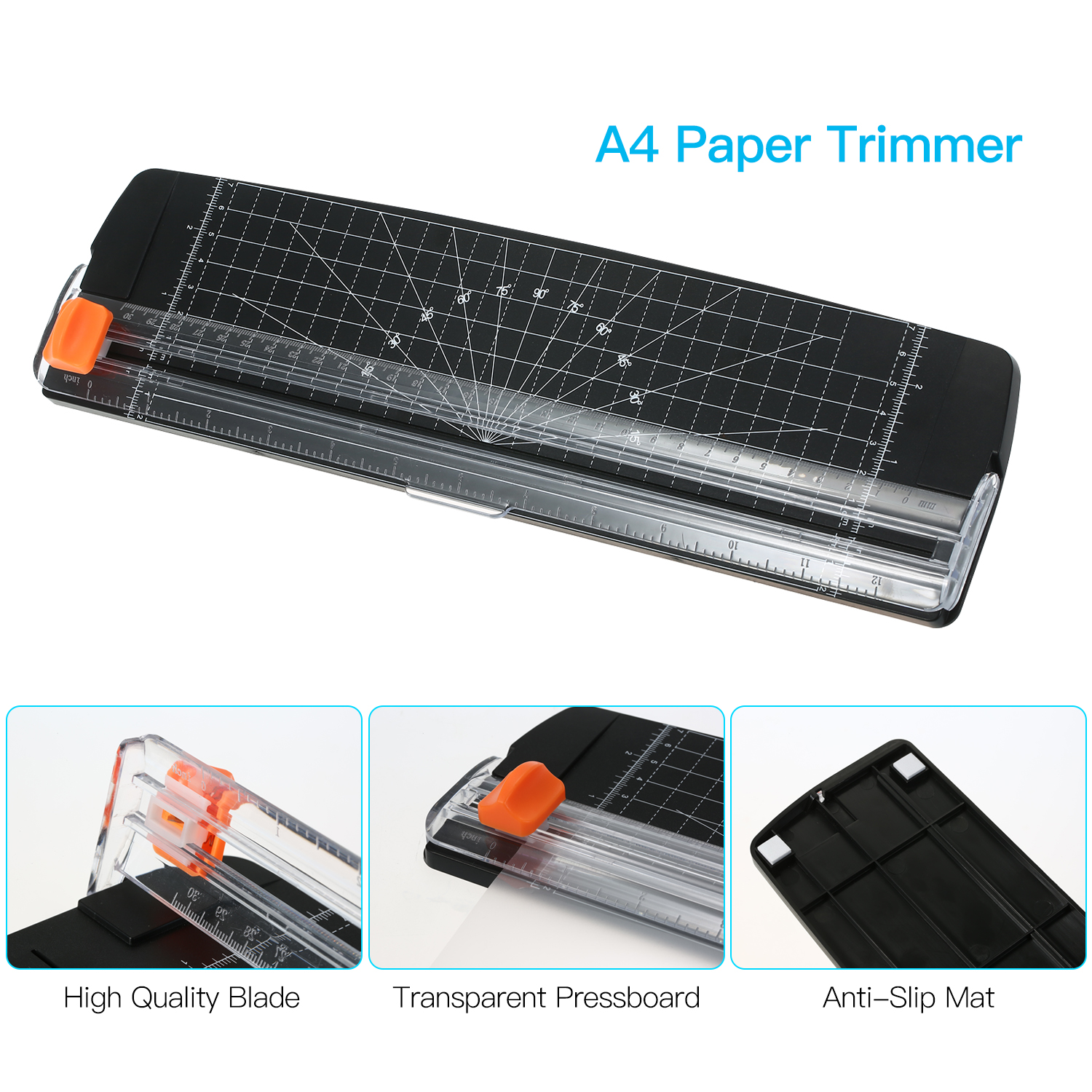 Aibecy A4 Size Portable Paper Trimmer Paper Cutter Cutting Machine 12 Inch Cutting Width for Craft Paper Photo Laminated Paper