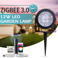 GLEDOPTO Smart ZigBee 3.0 12W RGBCCT Garden Lamp Landscape Path Light Outdoor Dimmable Work with Amazon Echo Plus SmartThings RF