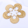 10Pcs Ethnic Style Eardrop Shaped Wood Cutout Chips For Board Game Pieces Arts Crafts DIY Supplies Party Wedding Decoration