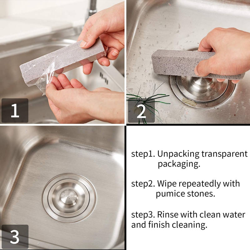 8 Pieces Pumice Stones for Cleaning Pumice Scouring Pad Grey Pumice Stick Cleaner for Removing Toilet Bowl Ring Bath Household