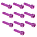 10pcs Purple M6*20mm Aluminum Hex Socket Cap Head Screws Repair Tool