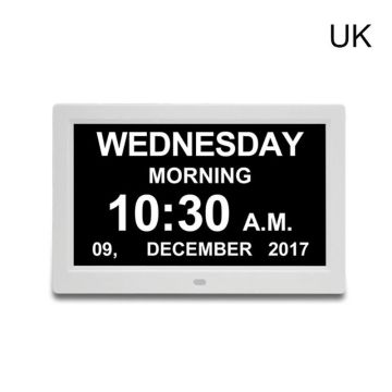 10.1 Inch 1280x800 9 Languages Advertising Player Digital Clock Calendar with Date Reminder Beautiful and Practical