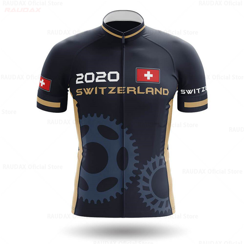 2020 Switzerland Cycling Jerseys Summer Short Sleeve Shirts Men Bicycle Clothing Maillot Ropa Ciclismo Racing Tops Bike Clothes