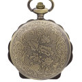 High Quality Vintage Bronze Lovely Quartz Pocket Watch Shell Shape Chain Antique Necklace Pendant Men Women CF1038