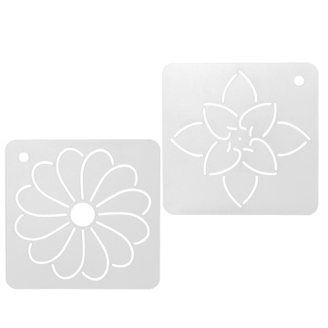 2pcs Flower Stencil Plastic Quilting Template for Patchwork Sewing Quilting Embroidery DIY Crafts Supplies
