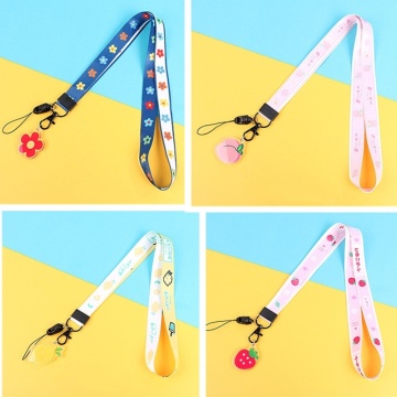 Mobile Phone Lanyard Creative Cartoon Mobile Phone Straps for Student Card Small Fresh Flower Lanyards