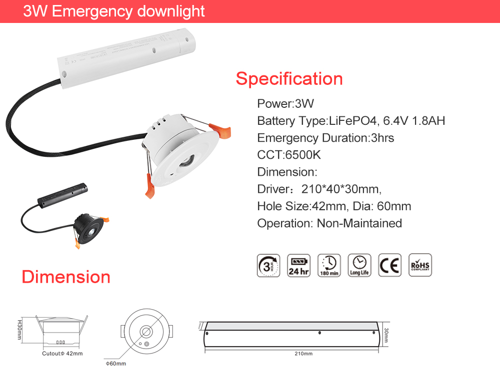 3W emergency light