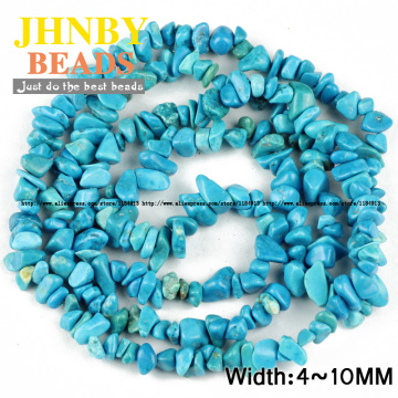 JHNBY Blue glue Irregular Gravel Natural Stone 86cm strand Loose Chips Loose beads Jewelry accessories bracelet making DIY