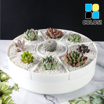 Nine-grid Rotating Succulent Flower Pot