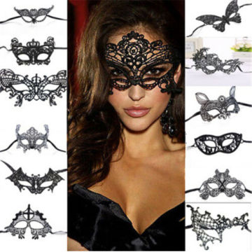1PCS Black Women Sexy Lace Eye Mask Party Masks For Masquerade Halloween Costumes Carnival Mask For Anonymous