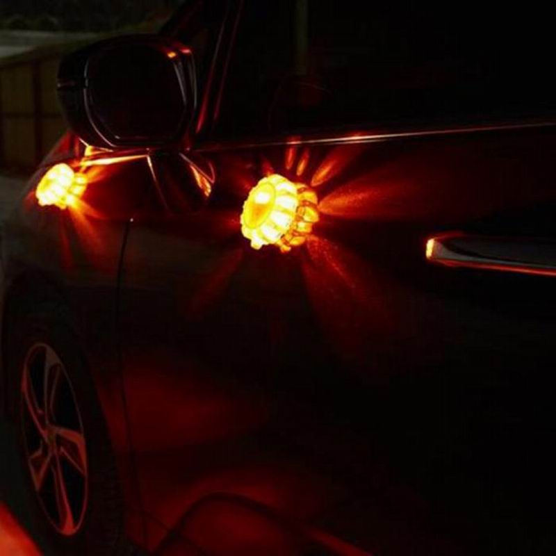 New LED Traffic Warning Light Strong Magnetic Adsorb Car Roof Portable Waterproof Safety Road Emergency Battery Lamps