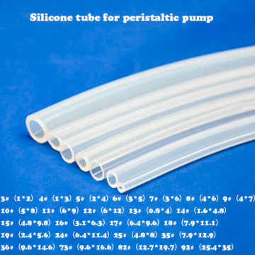 5meter13#14#15#16#17#18#19#24#25#35#36#73#82#92# Peristaltic pump tube Silicone rubber tube plumbing tearing resistance fracture