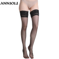 ANNJOLI 2020New 6 Colors Sexy Stockings Lace Long Legs Legs High Stockings Nylon Nets for Women Stockings Transparent