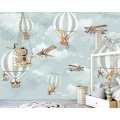 Custom mural wallpaper cartoon hot air balloon boy girl room background wall home decoration living room bedroom 3d wallpaper