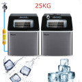25KG Ice Machine Maker Home Small Square Ice Cube Freezing Milk Tea Shop Bottled Water Bar Desktop intelligent Automatic Inlet