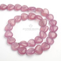 JD Stone Beads free shipping Natural Rose Quartz Heart Shaped mixed color chalcedony Crystal Carved Palm Love Healing Gemstones
