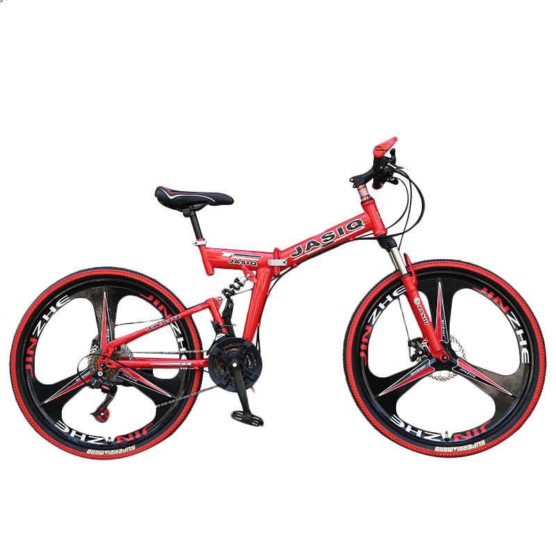 JASIQ 26 Inch Wheel 21/24/27Speed Adult Variable Speed Mountain Bike Road Bicycle Men Foldable Sports Cycling Racing Ride