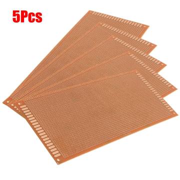 Electric Unit 5pcs 10cm x 22cm Single Side Copper Prototyping Paper PCB Printed Circuit Board Prototype Breadboard