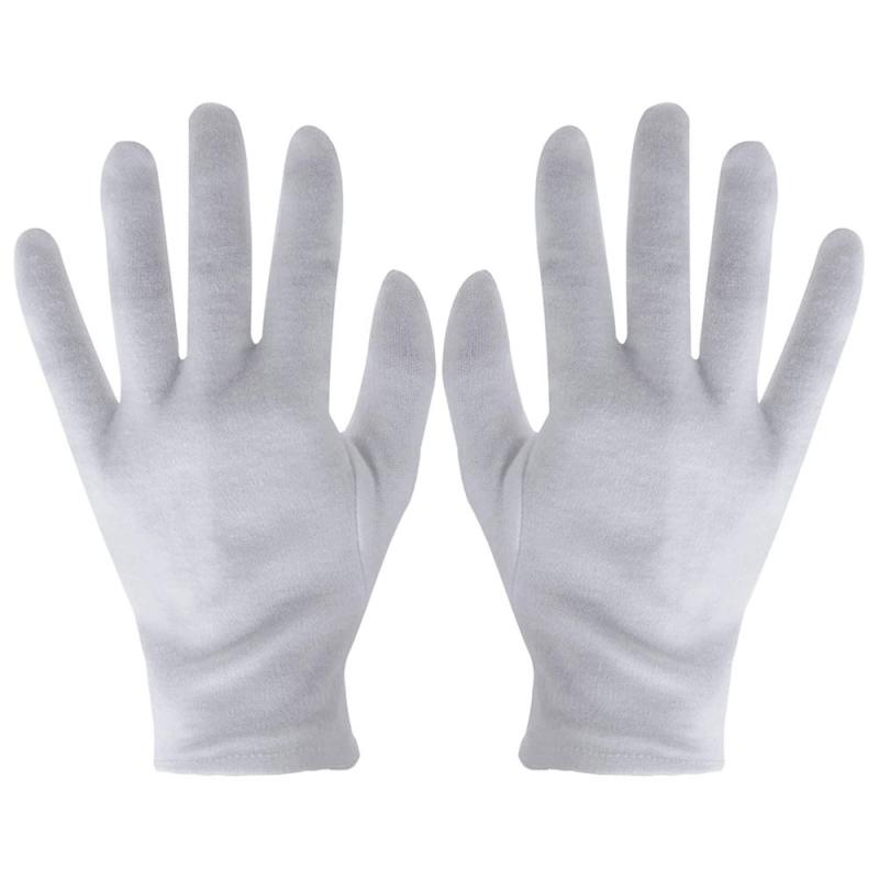 1 Pairs White Gloves Cotton Work Gloves For Dry Hands Handling Film SPA Gloves Ceremonial Inspection Gloves Ceremonial Gloves