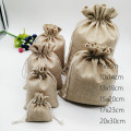 200pcs Jute Bags Gift Drawstring Pouch Gift Box Packaging Bags For Gift Linen Bags Jewelry Display Wedding Sack Burlap Bag Diy