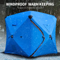 2/3-4 Person Large Space Winter Ice Fishing Tent Waterproof Camping Tourist 3 Layers Thicken Cotton Warm Windproof Fishing Tent