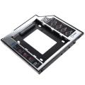 Universal 2.5 2nd 9.5mm Ssd Hd SATA Hard Disk Drive HDD Caddy Adapter Bay For Cd Dvd Rom Optical Bay 9.5mm 2.5" HDD Box Case