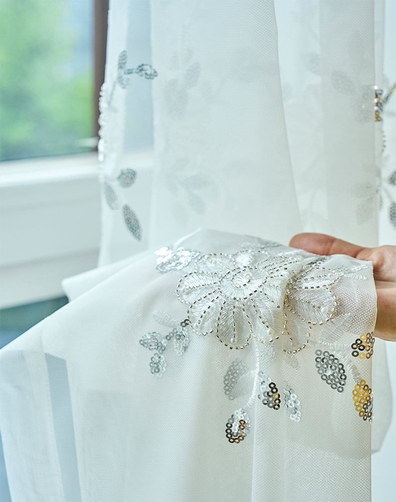 Sequin Mesh Embroidert Curtain