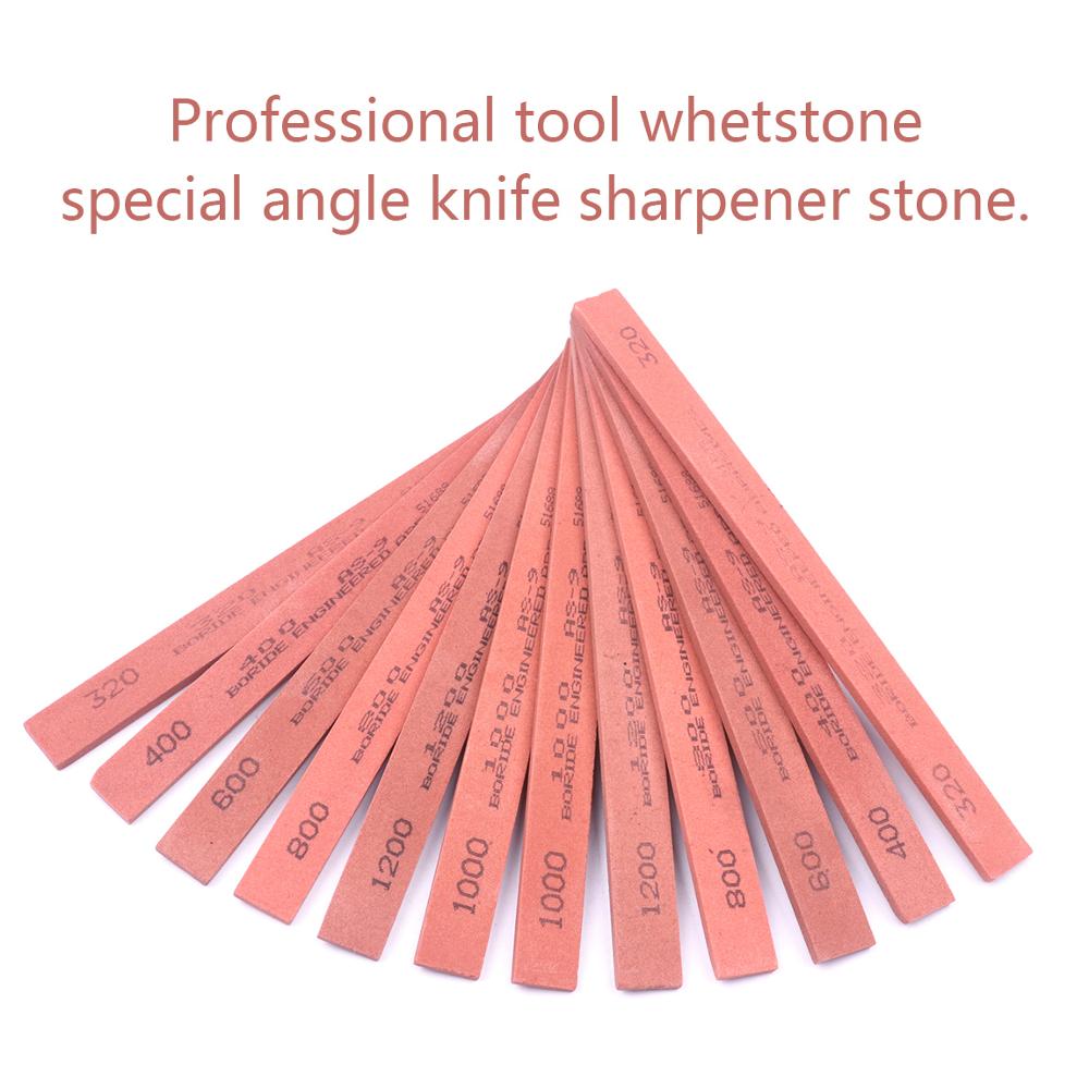 6Pcs/Set 320 to 1200 Grit Oil Stone White Corundum Whetstone Grinding Sand Oil Stone Knife Sharpener Sharpening Stone