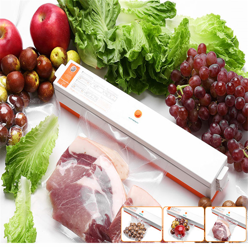 220V Full-automatic Food Vacuum Sealer Packaging Household Food Vacuum Sealer Machine Vacuum Packer Including 15Pcs Vacuum Bags