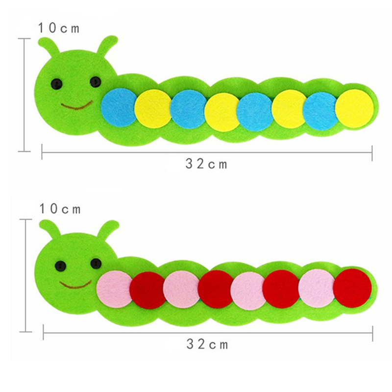 Montessori Mathematical Game Color Sorting Caterpillar Preschool Kindergarten Teaching Aids Educational Early Learning toys