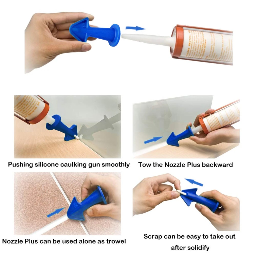 3Pcs Caulking Gun Glue Nozzle Scraper Caulking Grouting Sealant Clean Remover Tool Nozzle Accessories пистолет для герметика