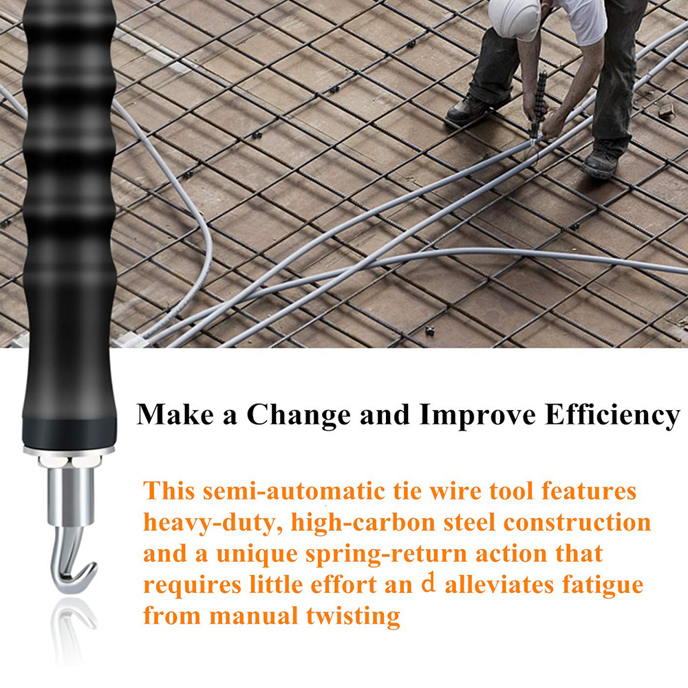 Automatic Steel Bar Tying Hook Rebar Tier Construction Site Winding Tool Wire Knotting Pliers Steel Wire Tying