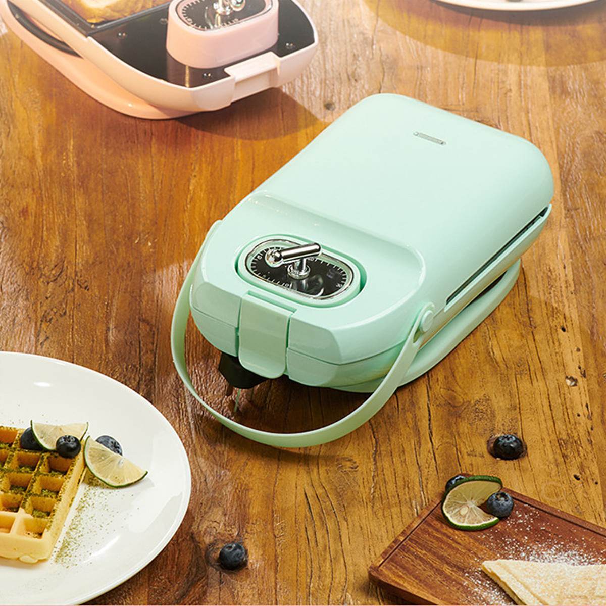 220V Electric Sandwich Maker Waffle Maker Timed Toaster Baking Multifunctional Breakfast Machine Pancake Sandwichera