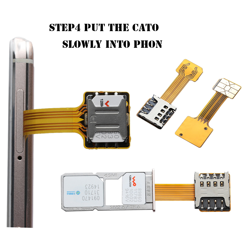 1PC Universal TF Hybrid Sim Slot Dual SIM Card Adapter Micro SD Extender Nano Cato Android Phone