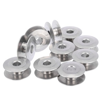 10pcs 21mm Aluminum Bobbins Metal Spools Carft For Industrial Sewing Machine Tools