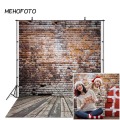 Retro Brick Wall Photo Background Rustic Panel Texture Wood Floor Brick Photography Backdrops Photocall Props for Photo Studio