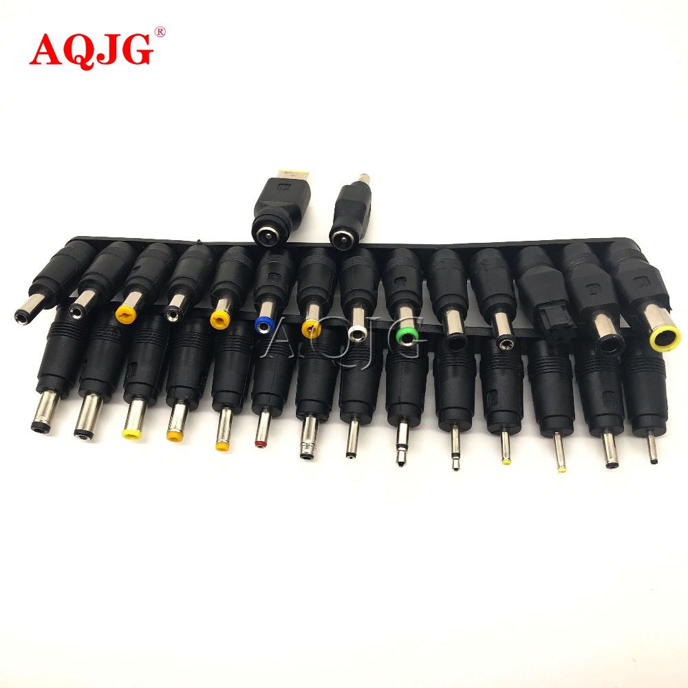 30pcs Universal Laptop DC Power Supply Adapter Connector Plug AC conversion head Jack Charger 5.5*2.5 dc Laptop Power Adapter
