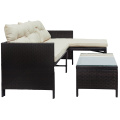 Wicker Rattan Patio Furniture Set 3 Pieces Garden Sofa Set With Cushions Ountdoor Home Furniture US Warehouse