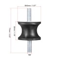 UXCELL 1Pcs Dual Side or Conical Rubber Mounts Vibration Isolators Shock Absorber with Threaded Studs Fasteners Dowel Hardware