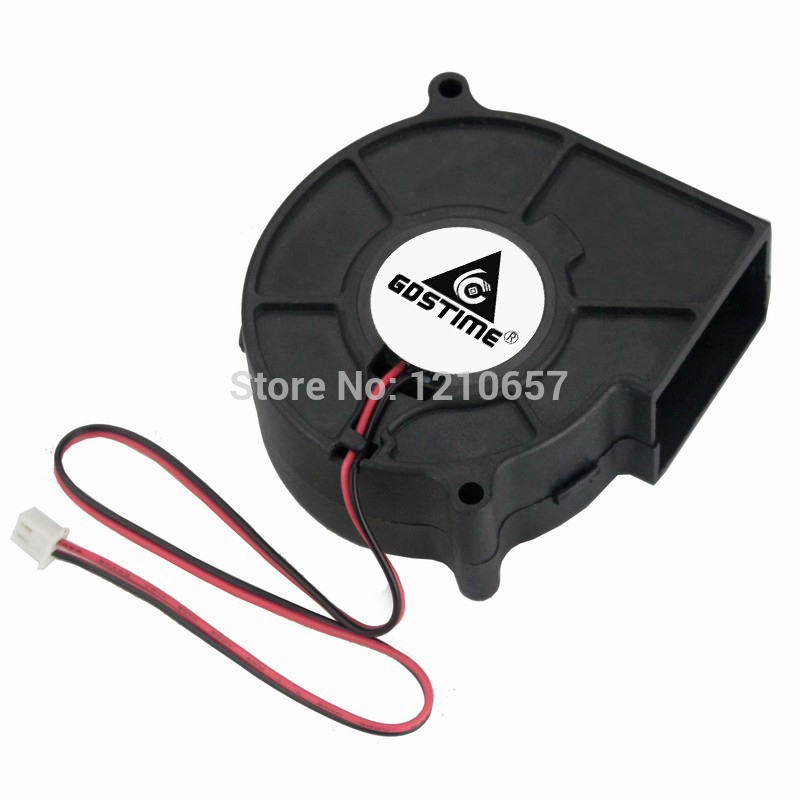 1PCS Gdstime 7530 DC 5V 12V 24V 2Pin Dual Ball Sleeve Bearing 75mm 75x30mm Computer PC Brushless Cooling Centrifugal Blower Fan