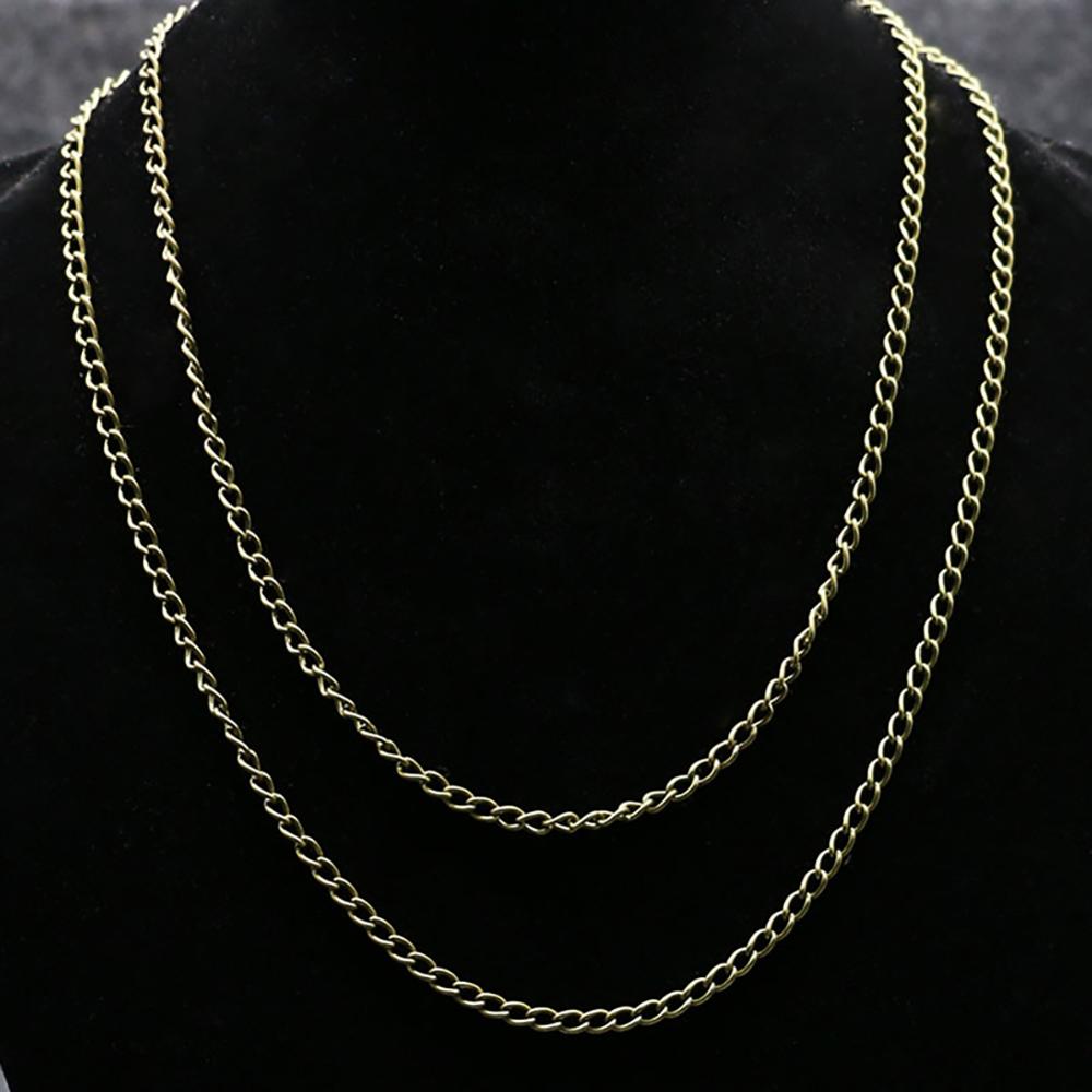 Bronze/Silver/Black/Gold Sweater Chains Pocket Watch Necklace Chain
