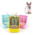 Rabbit Food Feeder Small Animal Supplies Rabbit Chinchillas Guinea Pig 2 In 1 Feeder Bowls Double use for Grass and Food