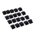 20pcs/lot Adhesive Car Cable Clips Cable Winder Drop Wire Tie Fixer Holder Organizer Management Desk Wall Cord Clamps Black